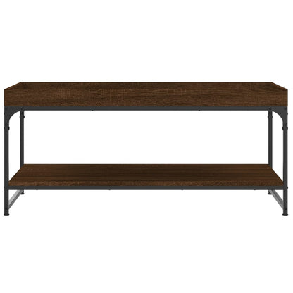 Salontafel 100x49x45 cm bewerkt hout bruin eikenkleur