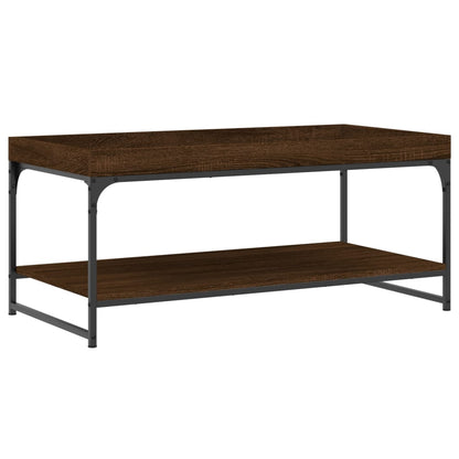 Salontafel 100x49x45 cm bewerkt hout bruin eikenkleur