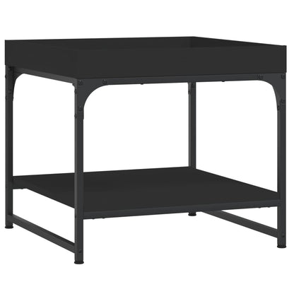 Salontafel 49,5x49,5x45 cm bewerkt hout zwart
