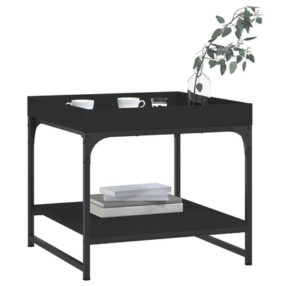 Salontafel 49,5x49,5x45 cm bewerkt hout zwart