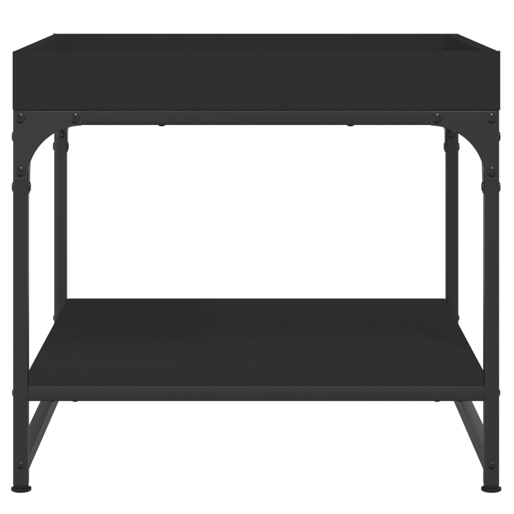 Salontafel 49,5x49,5x45 cm bewerkt hout zwart