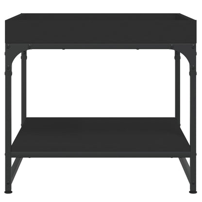Salontafel 49,5x49,5x45 cm bewerkt hout zwart