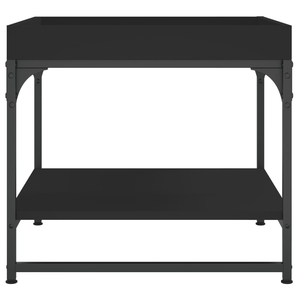 Salontafel 49,5x49,5x45 cm bewerkt hout zwart