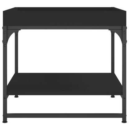 Salontafel 49,5x49,5x45 cm bewerkt hout zwart