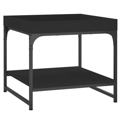 Salontafel 49,5x49,5x45 cm bewerkt hout zwart