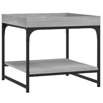Salontafel 49,5x49,5x45 cm bewerkt hout grijs sonoma eikenkleur