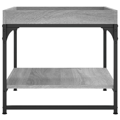 Salontafel 49,5x49,5x45 cm bewerkt hout grijs sonoma eikenkleur
