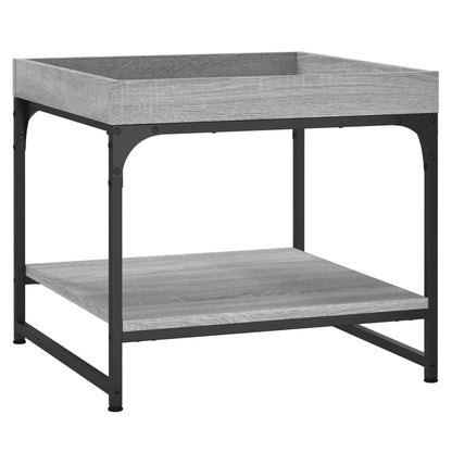Salontafel 49,5x49,5x45 cm bewerkt hout grijs sonoma eikenkleur