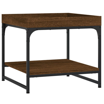 Couchtisch 49,5x49,5x45 cm verarbeitetes Holz braune Eichenfarbe