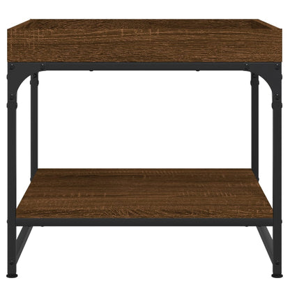 Couchtisch 49,5x49,5x45 cm verarbeitetes Holz braune Eichenfarbe