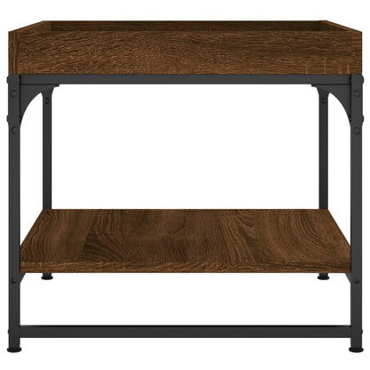 Couchtisch 49,5x49,5x45 cm verarbeitetes Holz braune Eichenfarbe