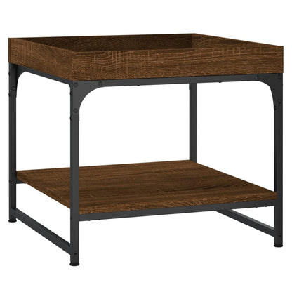 Couchtisch 49,5x49,5x45 cm verarbeitetes Holz braune Eichenfarbe