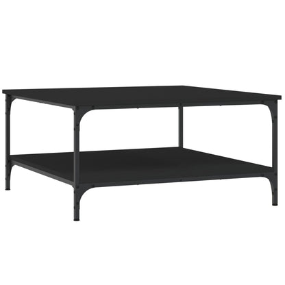 Couchtisch 80x80x40 cm verarbeitetes Holz schwarz