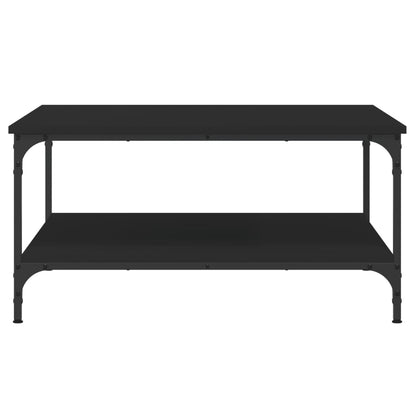 Couchtisch 80x80x40 cm verarbeitetes Holz schwarz
