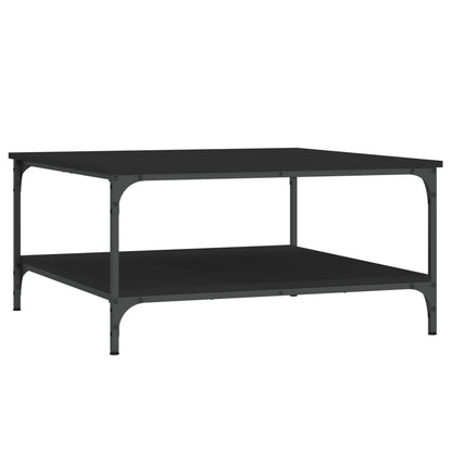 Couchtisch 80x80x40 cm verarbeitetes Holz schwarz