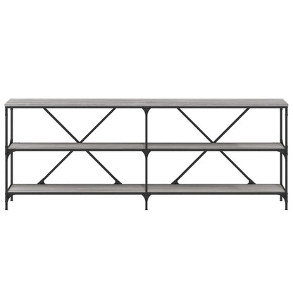 Wandtisch 200x30x75 cm verarbeitetes Holz und eisengraue Sonoma-Eiche