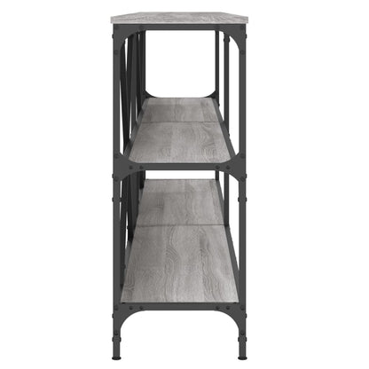 Wandtisch 200x30x75 cm verarbeitetes Holz und eisengraue Sonoma-Eiche