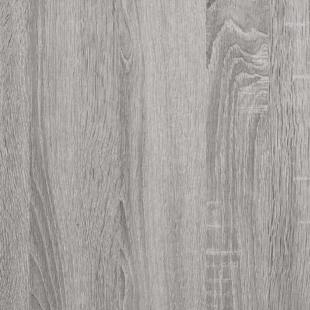 Wandtisch 200x30x75 cm verarbeitetes Holz und eisengraue Sonoma-Eiche
