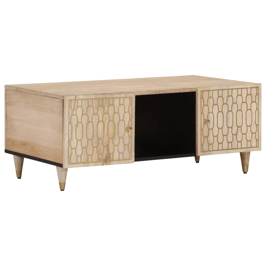Couchtisch 100x54x40 cm massives Mangoholz