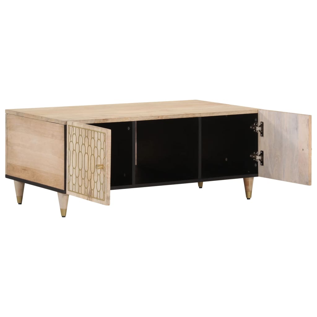 Couchtisch 100x54x40 cm massives Mangoholz