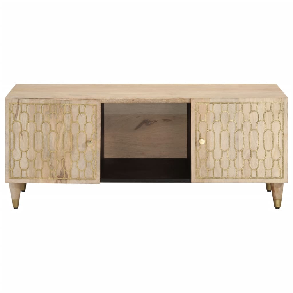 Couchtisch 100x54x40 cm massives Mangoholz