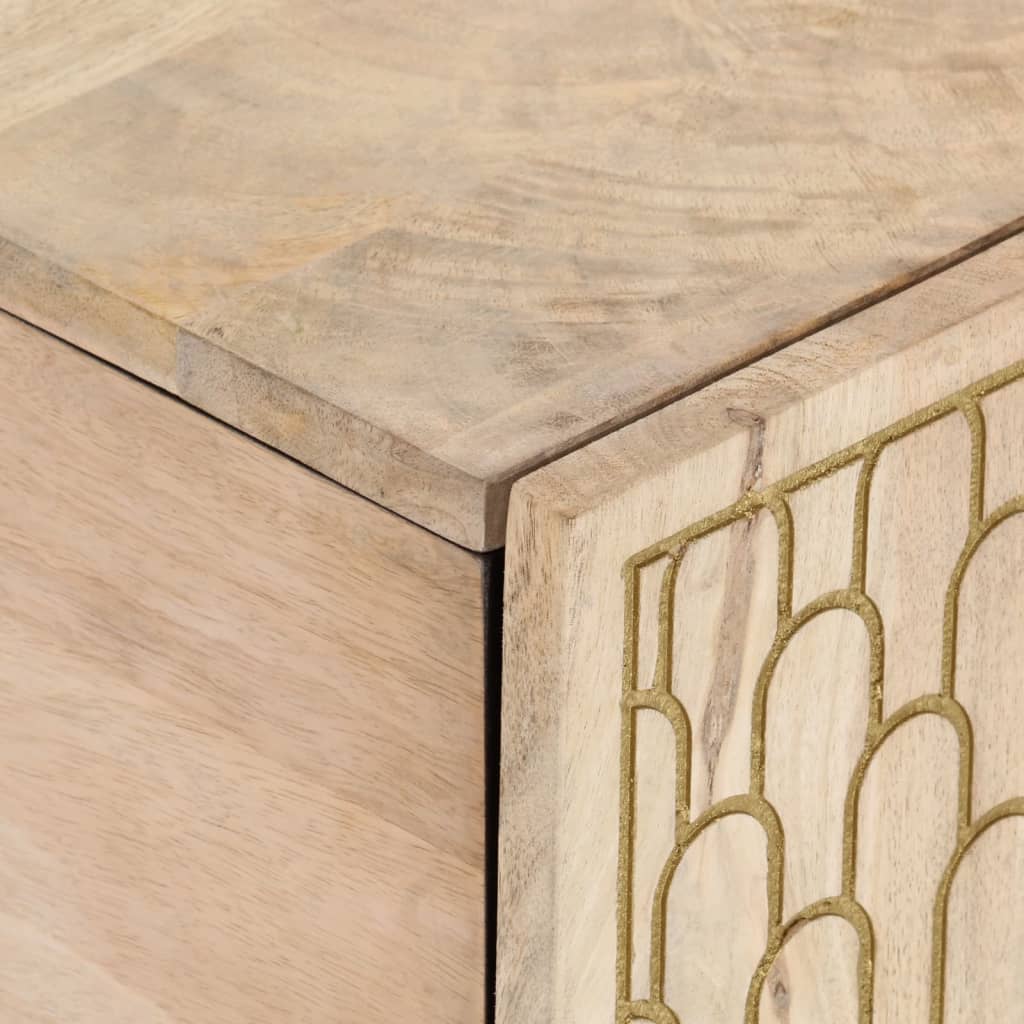 Couchtisch 100x54x40 cm massives Mangoholz