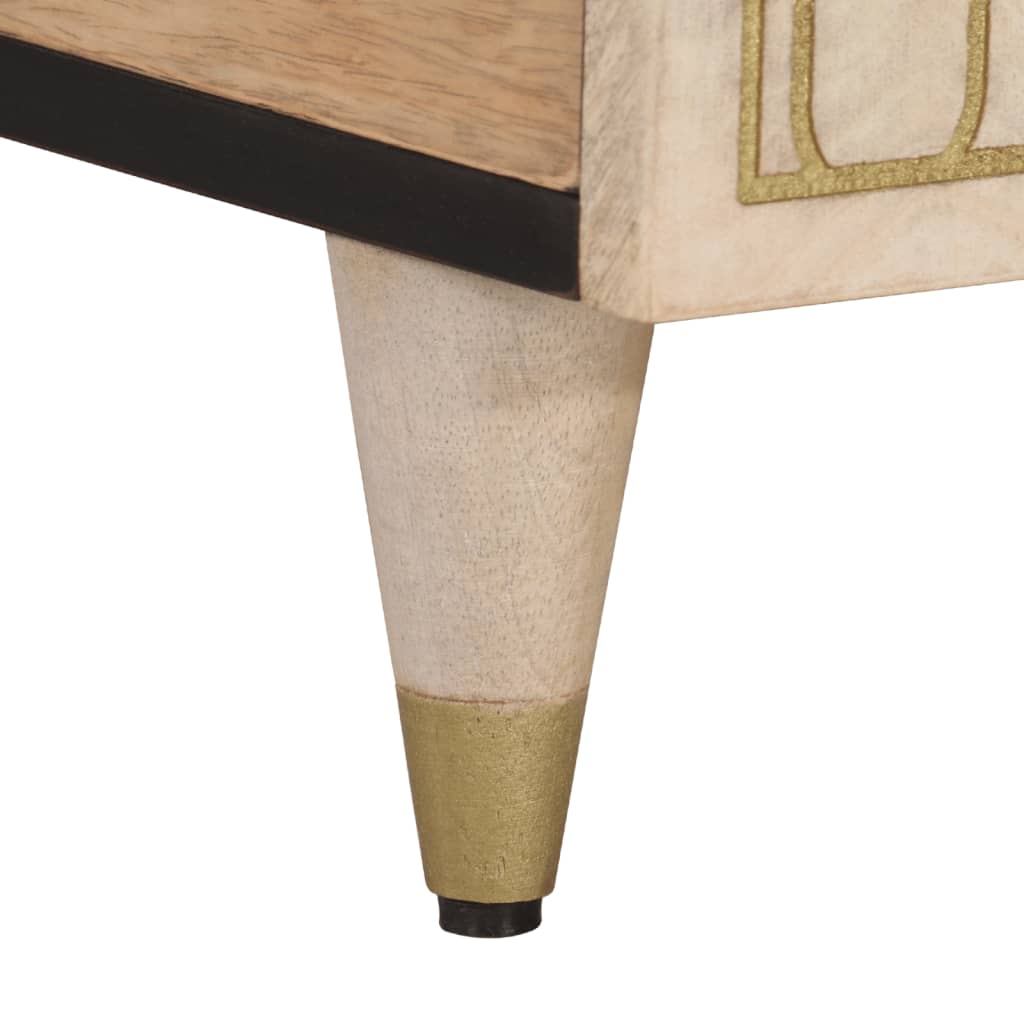 Couchtisch 100x54x40 cm massives Mangoholz