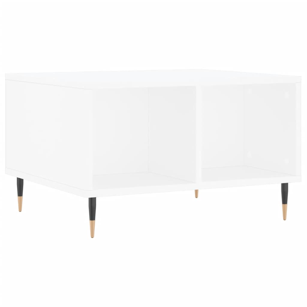 Couchtisch 60x50x36,5 cm verarbeitetes Holz weiß