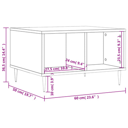 Couchtisch 60x50x36,5 cm verarbeitetes Holz Sonoma Eiche Farbe