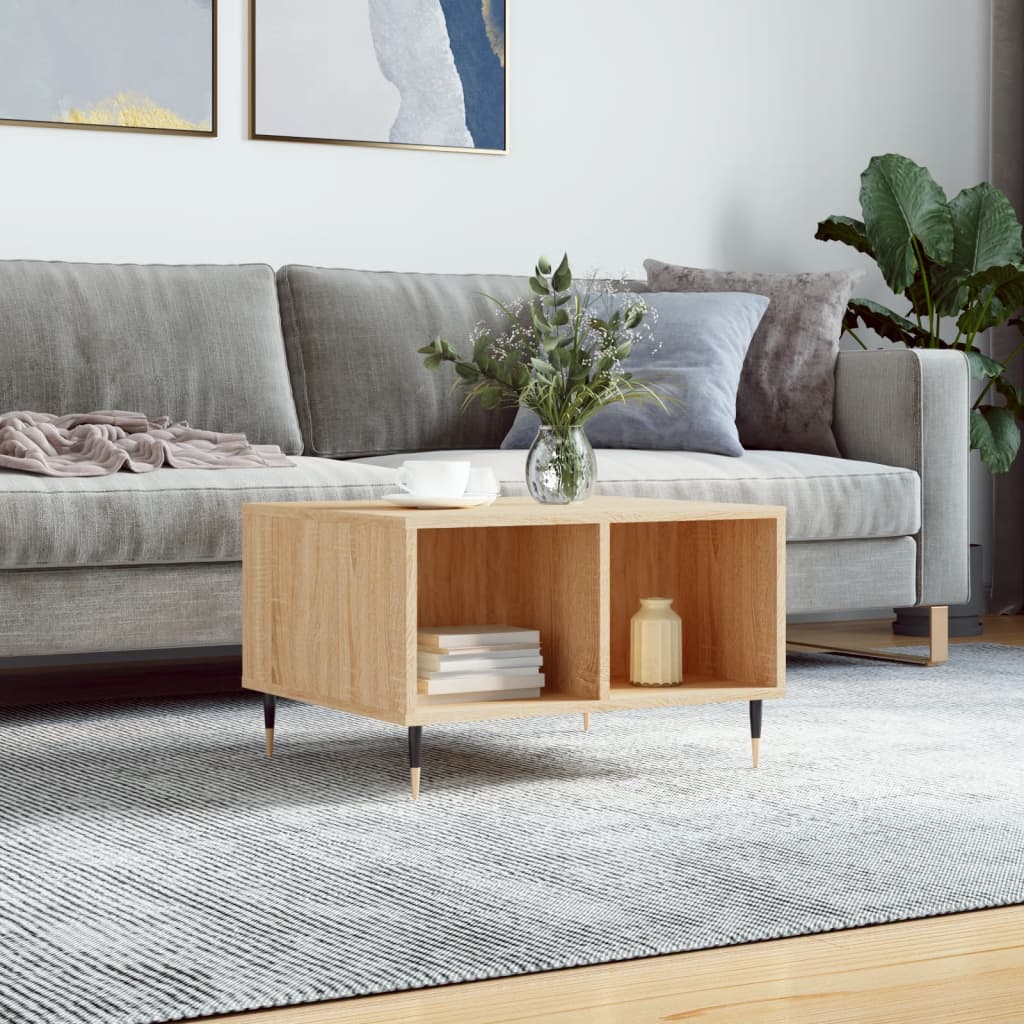 Couchtisch 60x50x36,5 cm verarbeitetes Holz Sonoma Eiche Farbe