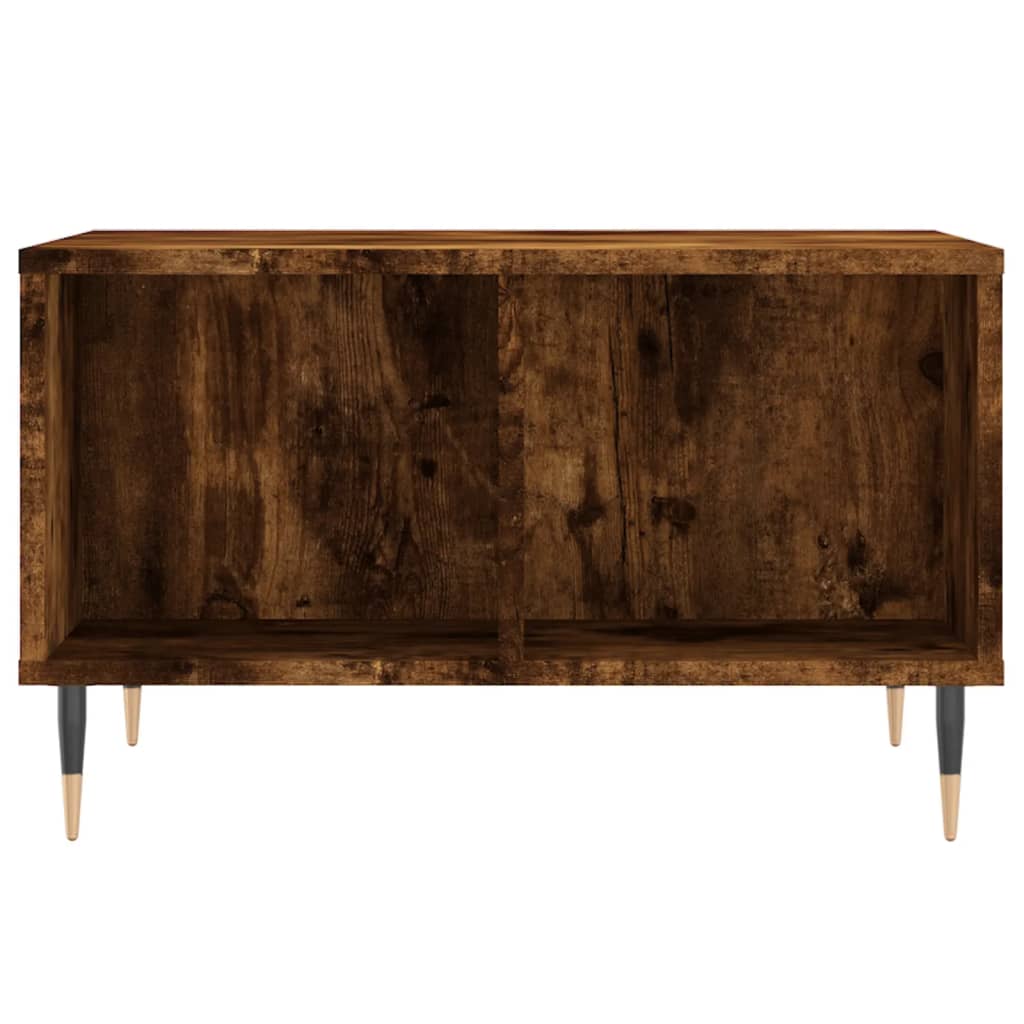 Couchtisch 60x50x36,5 cm verarbeitetes Holz in geräucherter Eichenfarbe