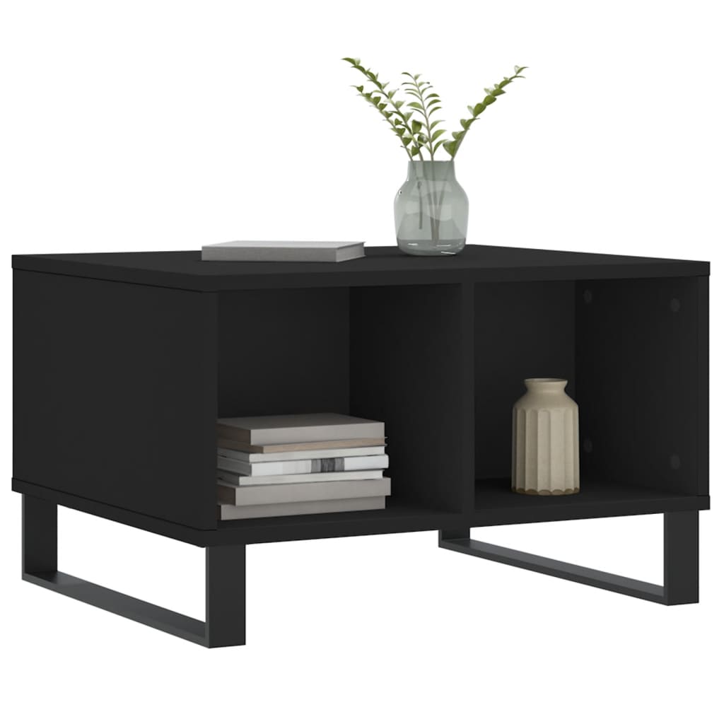 Couchtisch 60x50x36,5 cm verarbeitetes Holz schwarz