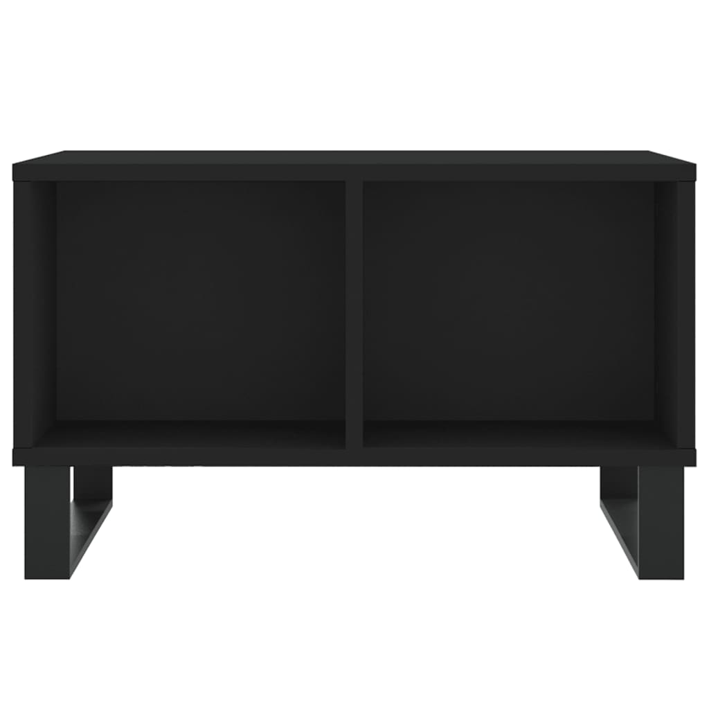 Couchtisch 60x50x36,5 cm verarbeitetes Holz schwarz