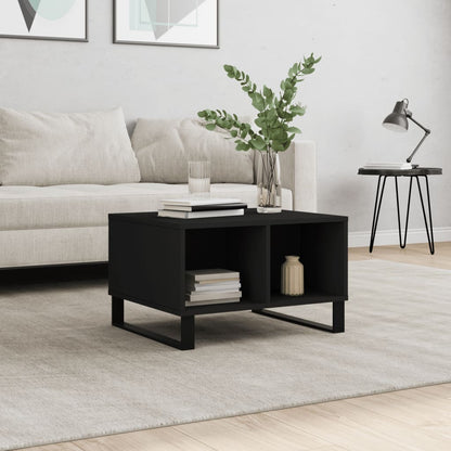 Couchtisch 60x50x36,5 cm verarbeitetes Holz schwarz