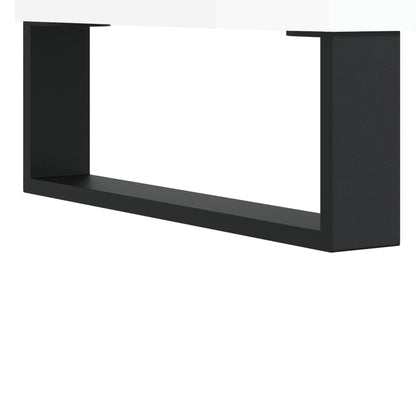 Couchtisch 60x50x36,5 cm verarbeitetes Holz Hochglanz weiß