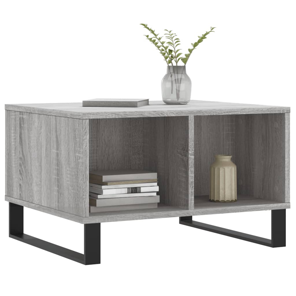 Couchtisch 60x50x36,5 cm verarbeitetes Holz grau