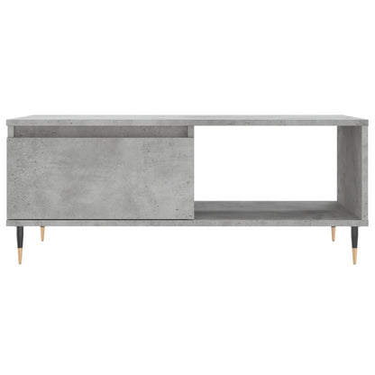 Couchtisch 90x50x36,5 cm verarbeitetes Holz Betongrau