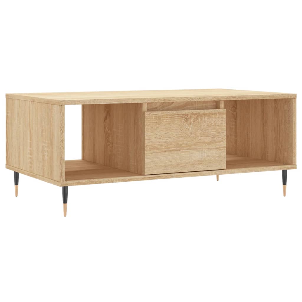 Couchtisch 90x50x36,5 cm verarbeitetes Holz Sonoma Eiche Farbe