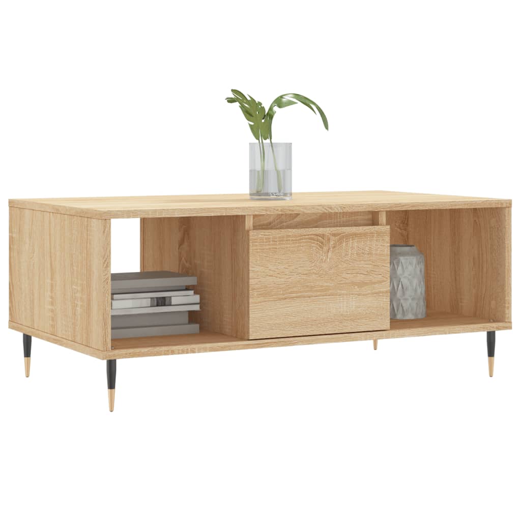 Couchtisch 90x50x36,5 cm verarbeitetes Holz Sonoma Eiche Farbe
