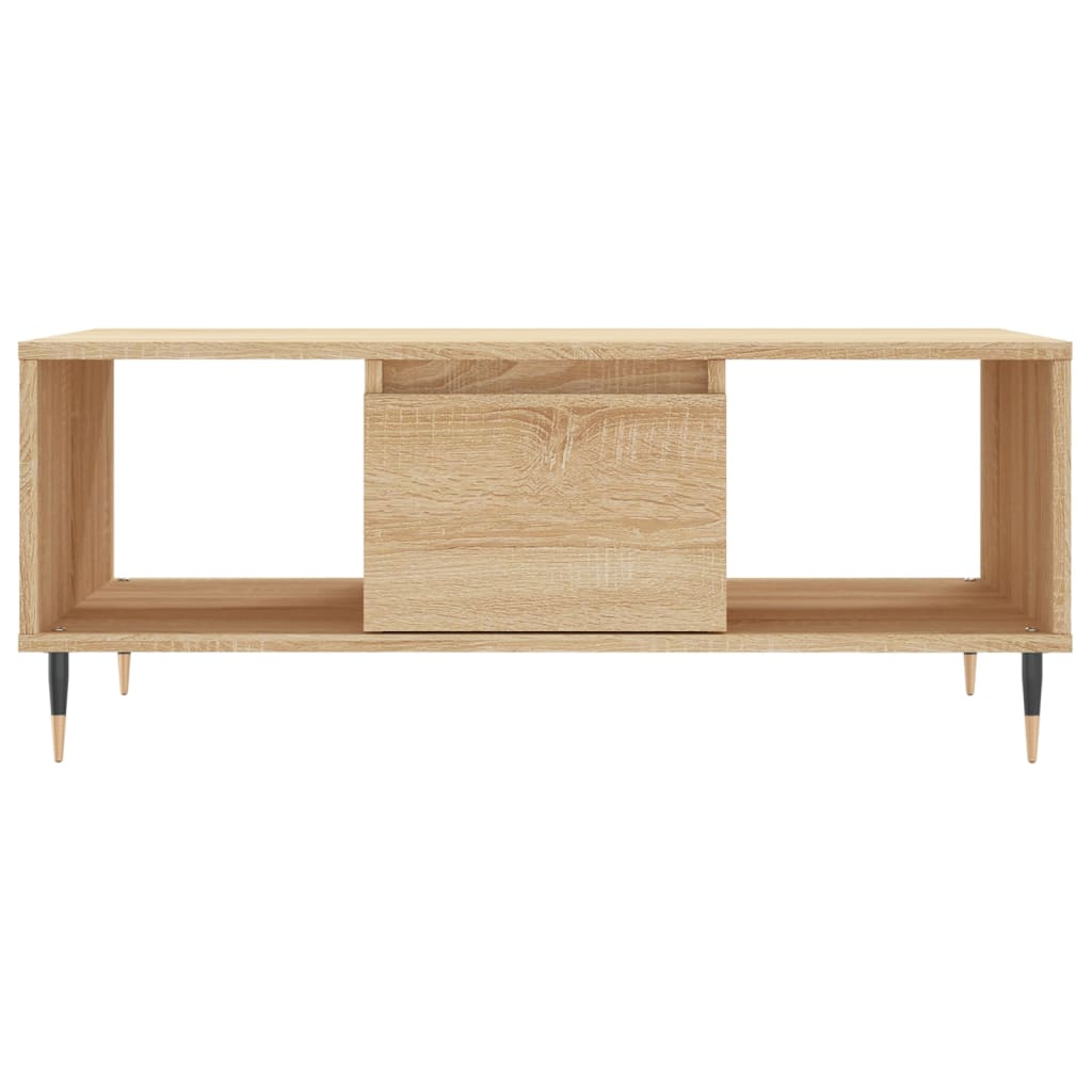 Couchtisch 90x50x36,5 cm verarbeitetes Holz Sonoma Eiche Farbe