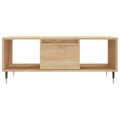Couchtisch 90x50x36,5 cm verarbeitetes Holz Sonoma Eiche Farbe