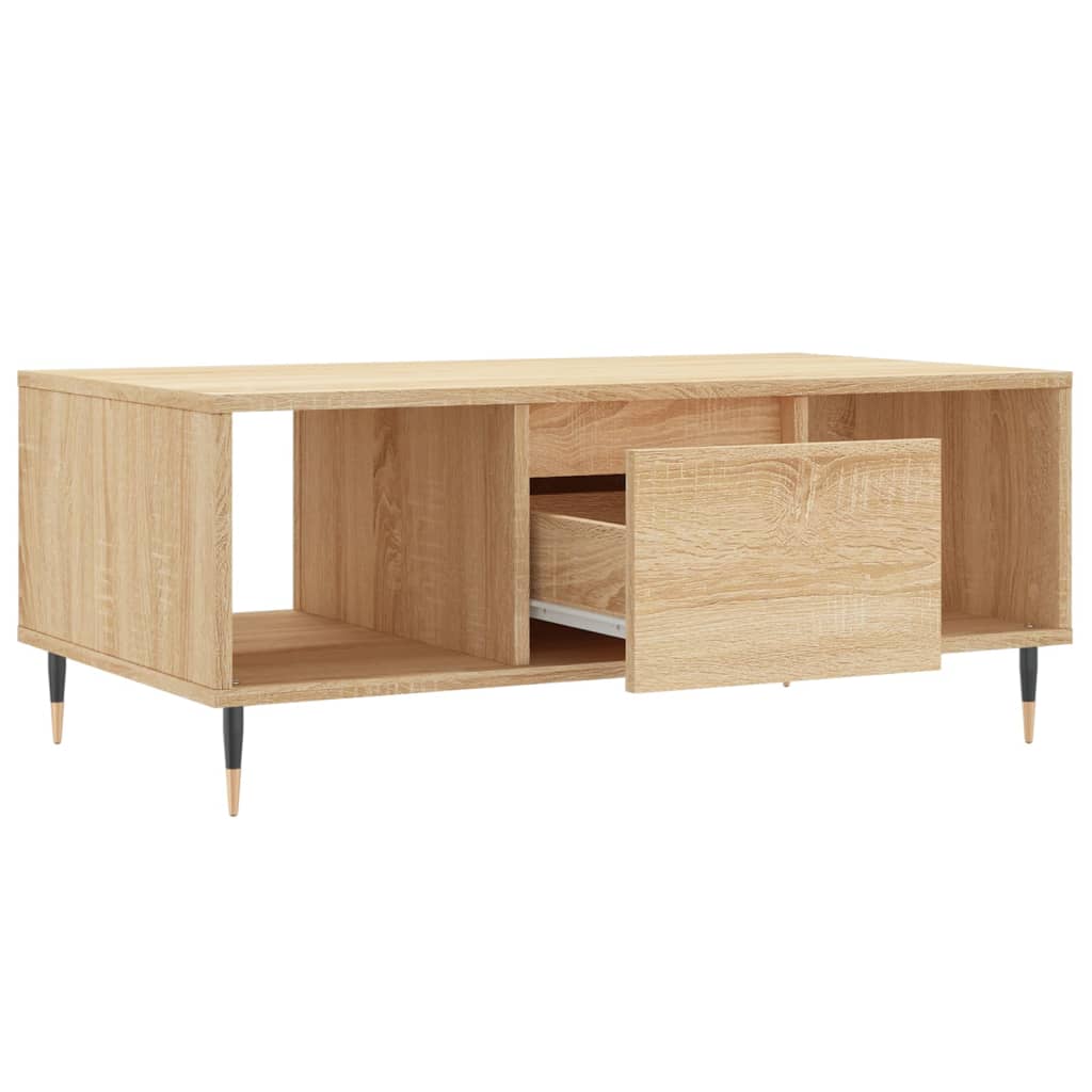 Couchtisch 90x50x36,5 cm verarbeitetes Holz Sonoma Eiche Farbe