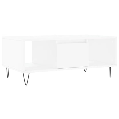 Couchtisch 90x50x36,5 cm verarbeitetes Holz weiß