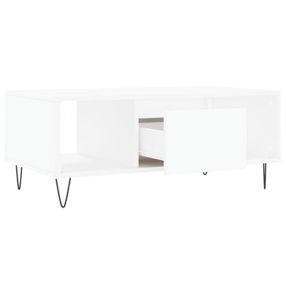 Couchtisch 90x50x36,5 cm verarbeitetes Holz weiß