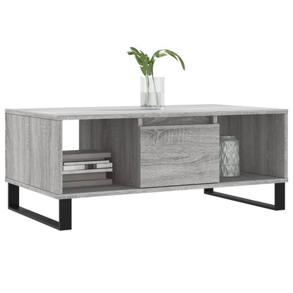 Salontafel 90x50x36,5 cm bewerkt hout grijs sonoma