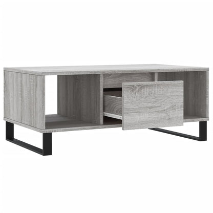 Salontafel 90x50x36,5 cm bewerkt hout grijs sonoma