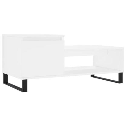 Couchtisch 100x50x45 cm verarbeitetes Holz weiß