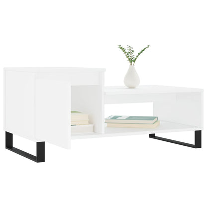 Couchtisch 100x50x45 cm verarbeitetes Holz weiß