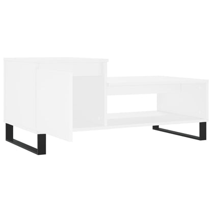 Couchtisch 100x50x45 cm verarbeitetes Holz weiß