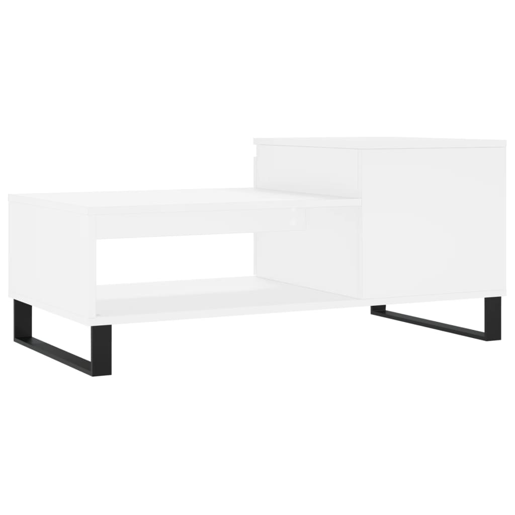 Couchtisch 100x50x45 cm verarbeitetes Holz weiß